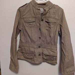 Khaki Safari Jacket with Buttons
